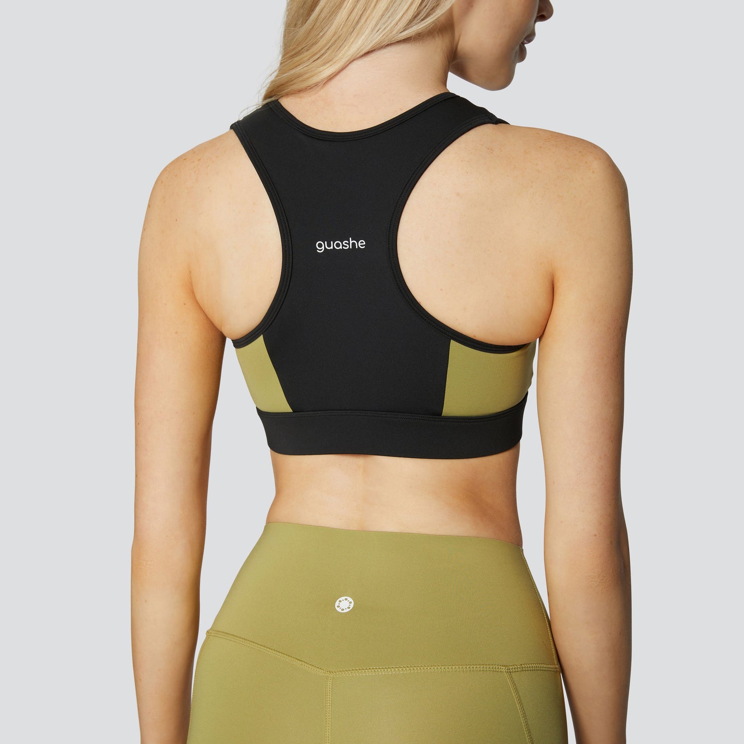 Diamond Sustainable Sports Bra - Green & Black