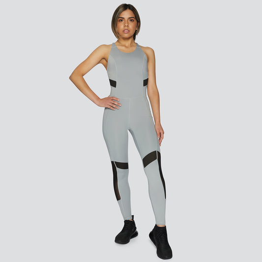 Sustainable Long Unitard with mesh