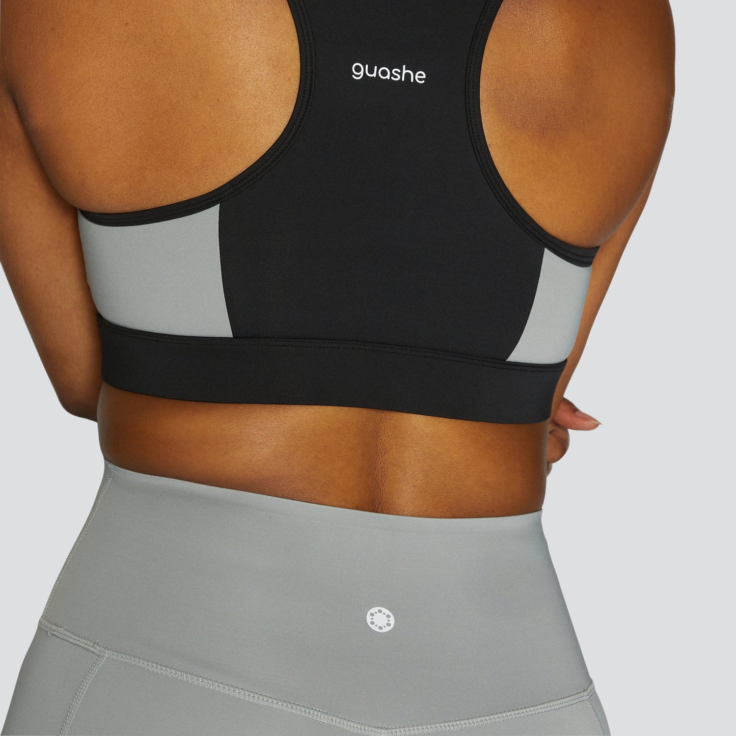 Diamond Sustainable Sports Bra - Black & Grey