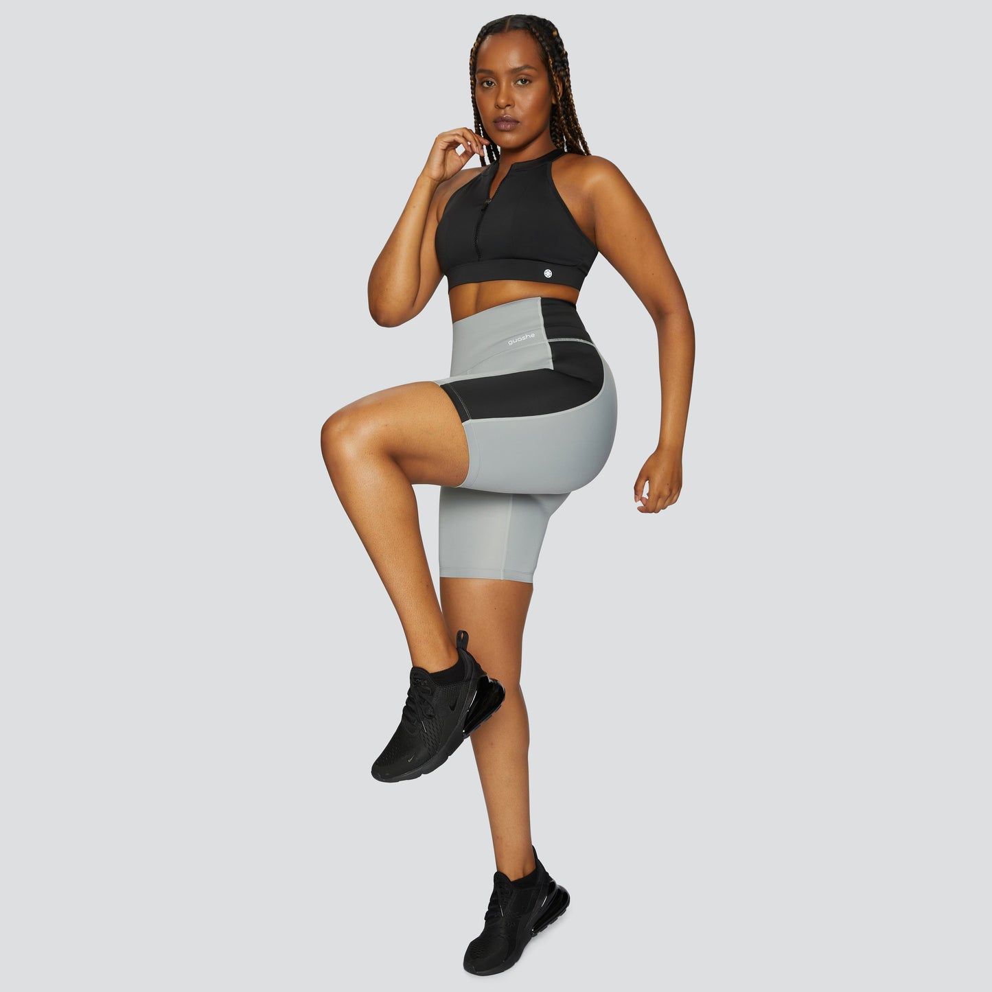 Freedom Sustainable biker Shorts - Grey & Black