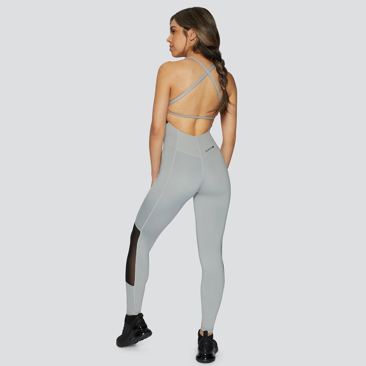 Sustainable Long Unitard with mesh